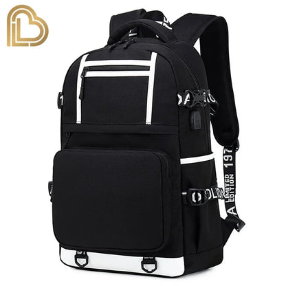Ultima Knight F-Fortnited Battle Royale Rucksack mit USB-Ladeanschluss, Anime-Figuren und Studienfach für Schreibwaren für Schüler
