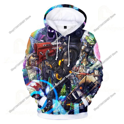Fortnite Cosplay Sweatshirt Game 3D Printed Unisex Hoodie Casual Coat Anime Peripheral Kawaii Jacket Children Clothing Gifts
