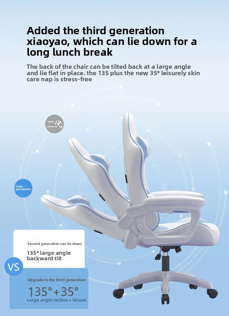 Ergonomic Gaming Chair Reclining Office Chair Home Computer Desk Swivel Rideable Gaming Seat for Bars and Esports Study Chair