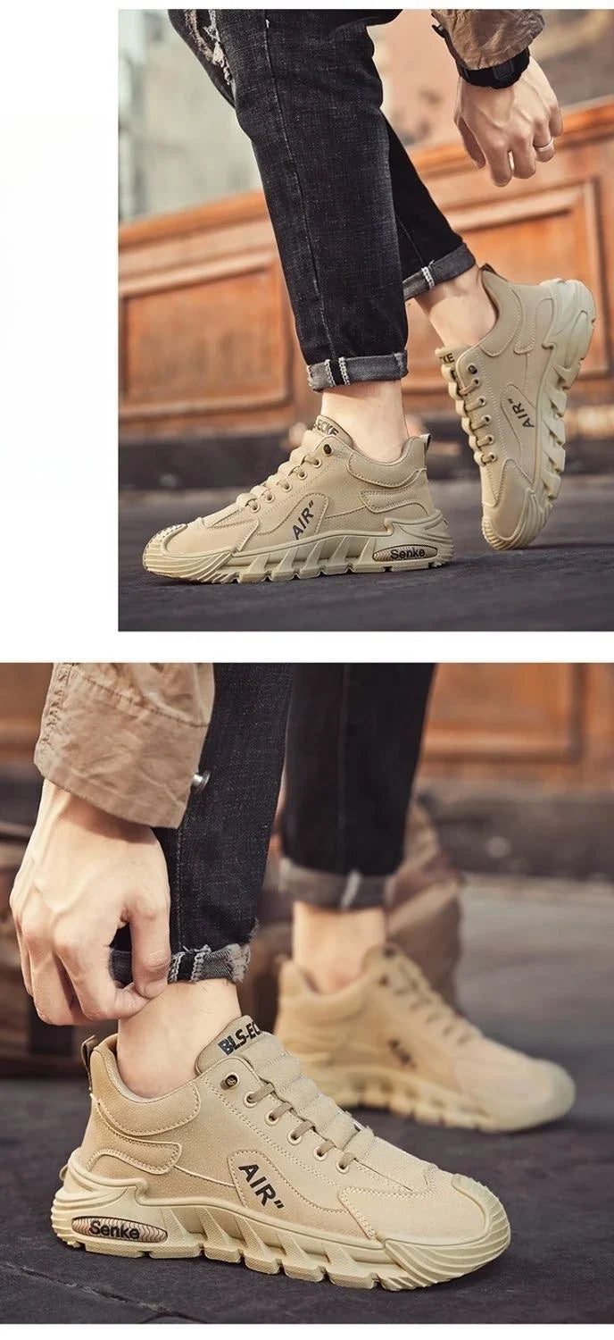 2025 Fall Fashion Men's Casual Shoes Black Simple Breathable Board Shoes Wearable and Comfortable EVA Jogging Shoes