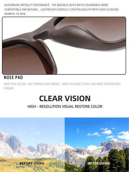 Polarized Square Sunglasses Colorful Lens for Driving Hiking Cycling and Running UV400 Eyewear for Men Women Classic Goggles