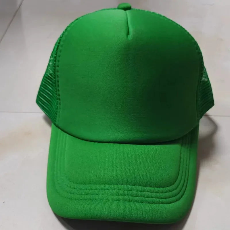 Unisex Cheaper 5 Panel Trucker Hat For Adult Summer Net Baseball Cap Men Women Blank Mesh Adjustable Sun Hat Visor