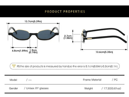 Half Frame Designer Small Sunglasses Women Cat Eye New Fashion Sun Shades UV400 Sun Glasses Brand