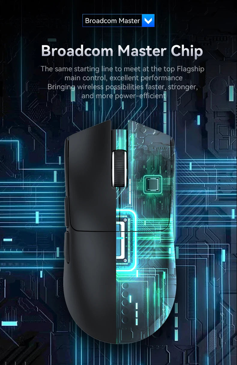 Attack Shark X11&R1 třirežimová bezdrátová Bluetooth myš s nabíjecí základnou, RGB, ergonomická, lehká myš, příslušenství pro PC hráče