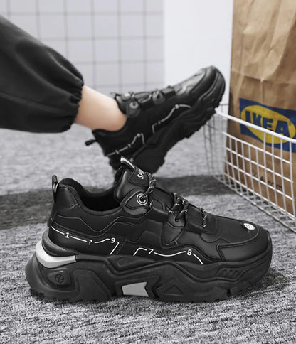 Chaussures de sport décontractées à semelles épaisses pour hommes, baskets polyvalentes quatre saisons pour étudiants en plein air, confortables, nouvelle collection