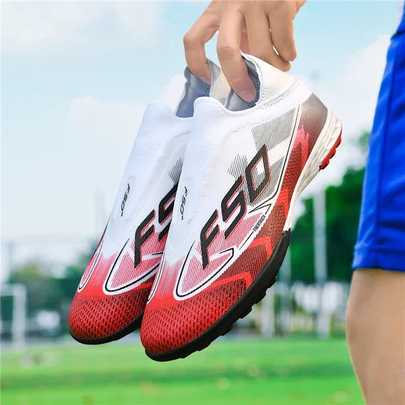 Nouvelles chaussures de football pour hommes, chaussures de football respirantes à haute cheville, ultralégères, antidérapantes, chaussures de sport de haute qualité, pour match en plein air