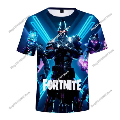 T-shirt 3D Halloween Peely per ragazzi e ragazze, maglietta natalizia Fortnite, Battle Royale Streetwear per bambini, Victory Game, T-shirt da uomo, abbigliamento