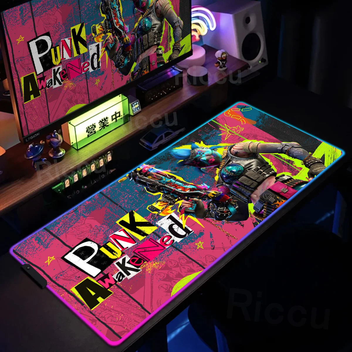 Gaming Call of Duty RGB Mouse Pad Office Large Size PC LED Glowing Keyboard Natural Rubber Anti-Slip Mice Mats Lock Edge Thicken