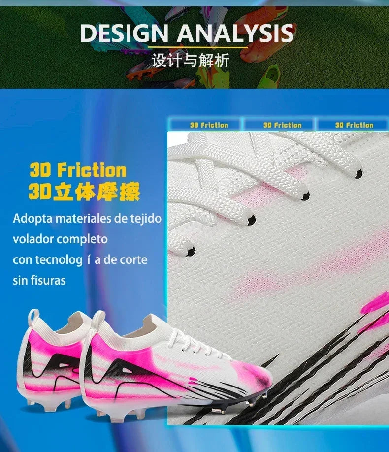 Moški nogometni čevlji za tekme Nogometni čevlji FG Ultralight Drop Shipping Trening čevlji Špike Nogomet na prostem Protizdrsni Dolgi špiki