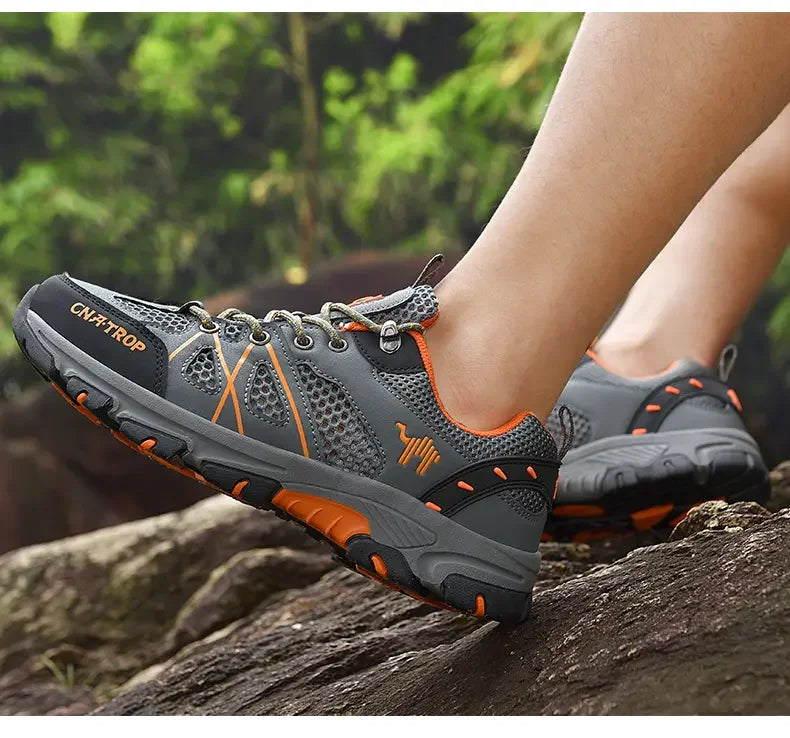 Men's Hiking Shoes Breathable Mesh Sports Single Shoes Summer Outdoor Wear-resistant  Hiking and Hunting Tactical Sports Shoes