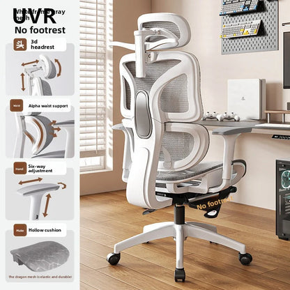 UVR Ergonomic Chair Home Computer Chair Comfortable To Lie Down Gaming Chair Long Periods Office Chair Reclining Chair