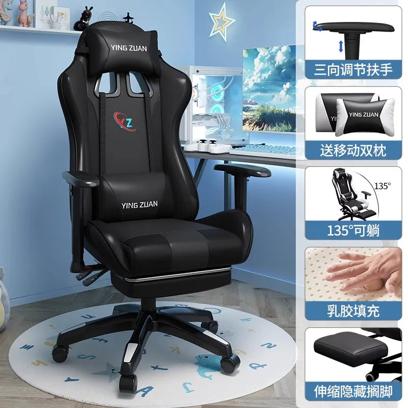 Gaming-Stuhl Computerstuhl Bequemer verstellbarer Sitz Game LIVE Studentenwohnheim Zuhause Ergonomie für langes Sitzen