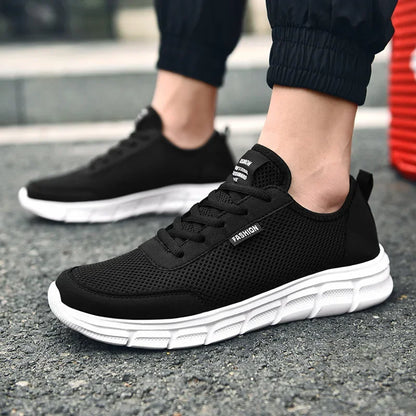 Zapatos de malla para hombre, zapatos casuales con cordones, zapatillas deportivas para hombre, calzado ligero y transpirable, zapatillas deportivas cómodas, zapatillas para hombre