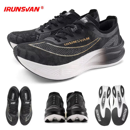 IRUNSVAN Scarpe da corsa professionali da maratona da uomo con piastra in carbonio in nylon, scarpe sportive da strada, scarpe da ginnastica leggere da donna, sneakers sportive
