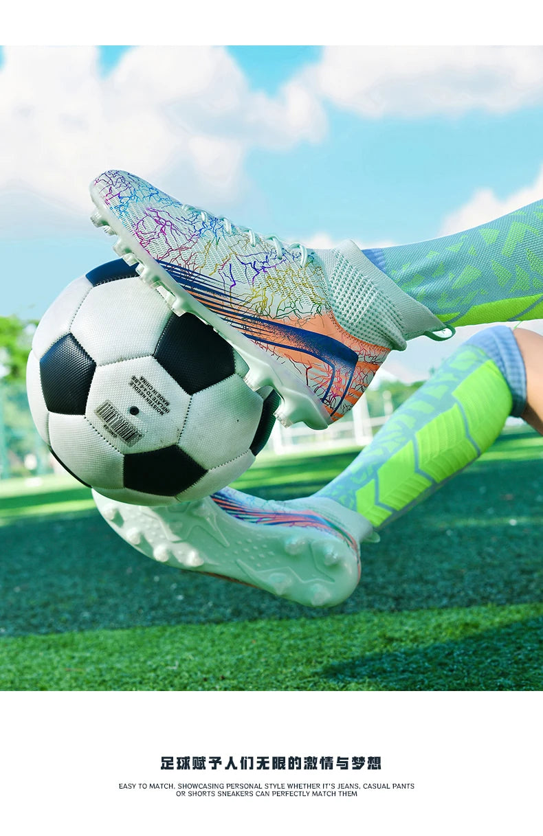 Men Professional Football Shoes Society Cleats Soccer Shoes Original Indoor Football Field Boots Grass Training TF/FG Sneaker