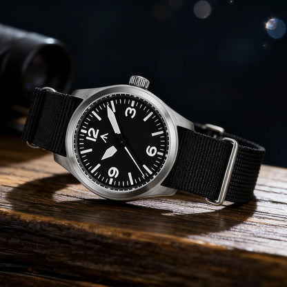 Militado ML08 Quartz Watch VH31/Ronda 515 Quartz Movement Vintage Watch Double Domed Sapphire Crystal BGW9 Luminous Men's Watch