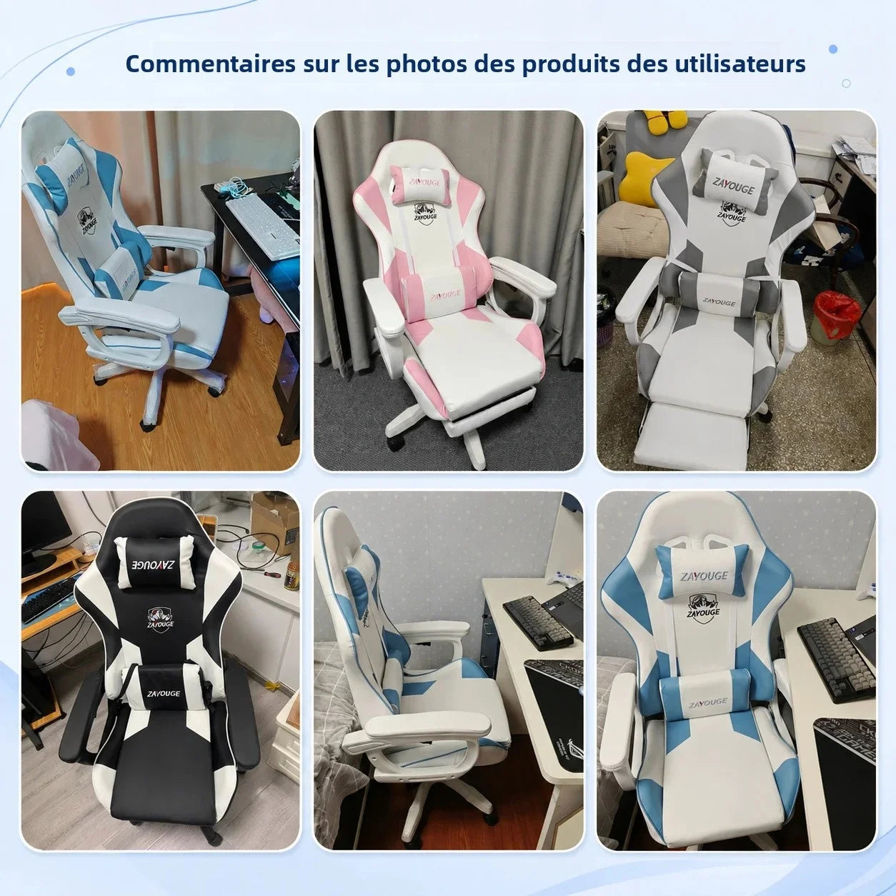 AOLIVIYA Gaming Reclining Office Chair Home Computer Rotating Lifting Backrest Internet Cafe E Sports Game Seat With Footrest
