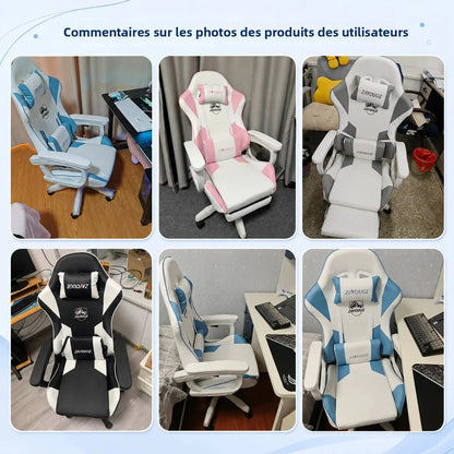 AOLIVIYA Gaming Reclining Office Chair Home Computer Rotating Lifting Backrest Internet Cafe E Sports Game Seat With Footrest