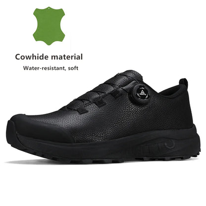 Pantofi din piele HUMTTO pentru bărbați, pentru iarnă, camping și activități în aer liber, pantofi sport pentru bărbați, bocanci de trekking respirabili, adidași antiderapanti pentru drumeții