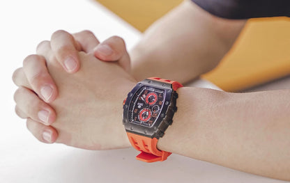 TSAR BOMBA Neue TB8204 Uhr für Herren, Japanisches Quarz-Chronographenwerk, 50M wasserdichte Armbanduhr, modische Sportuhr, luxuriöses Geschenk für Herren