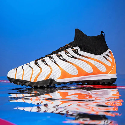 Herren-Fußballschuhe Sport FG/TF Outdoor-Fußballschuhe Training Jungen Wettkampf rutschfest mit langen Stollen Hallen-Futsal bequem