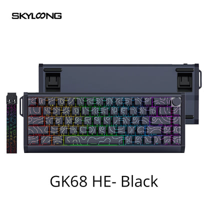 SKYLOONG GK61/GK68 HE Magnetische Tastatur Aluminiumgehäuse 8000hz RT0.01mm Rapid Trigger PBT-Tastenkappen RGB-Hintergrundbeleuchtung kabelgebundene Gaming-Tastatur
