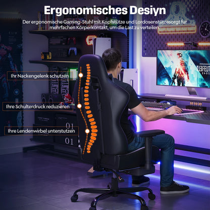 HOMALL Stylish High Quality Gaming chair Ergonomic Adjustable Swivel Comfortable PU leather Office Chair for Gaming & Office