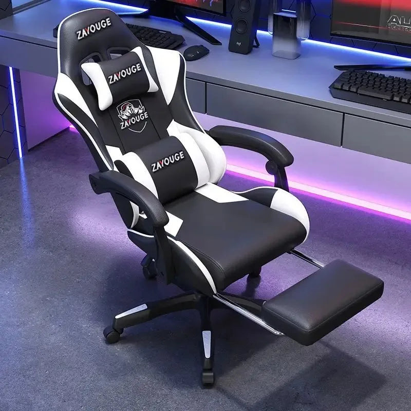 Ergonomisk gamingstol til hjemmekontor, lange sessioner og streamere – justerbar, tilbagelænbar, let og slidstærk