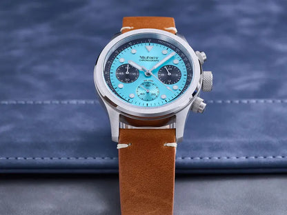 Milifortic 39MM Fashion Chronograph Watch Man R086 Retro C3Luminous Stainless Steel Waterproof 100M VK63 Quartz Watches For Man