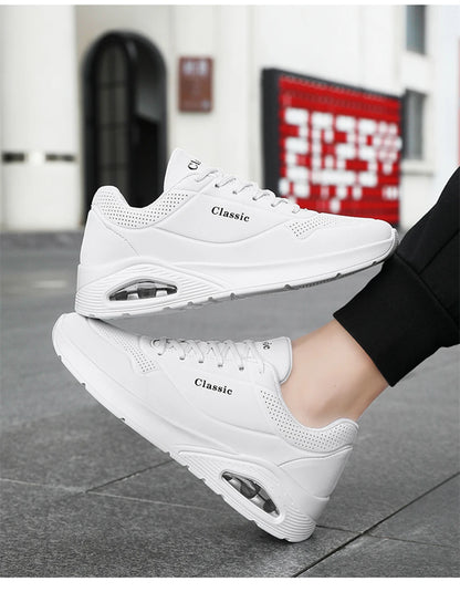 Men's Breathable Shock-Absorbing Running Shoes with Air Cushion Lightweight Low-Top Sneakers for Gym Training Casual Wear