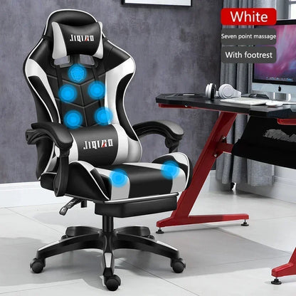Ergonomic swivel chair Massage Recliner gamer chairs High quality gaming chair RGB light office chair gamer computer