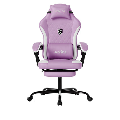 SUKIDA Gaming Chair High Back Ergonomic Computer Chair With Footrest Reclining Adult Comfortable Office Chair 
