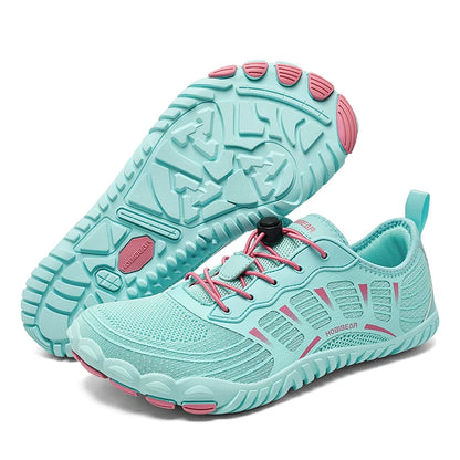 HOBIBEAR Sneaker unisex a punta larga, stile barefoot, antiscivolo, scarpe sportive da esterno con fascia elastica, sneakers da spiaggia