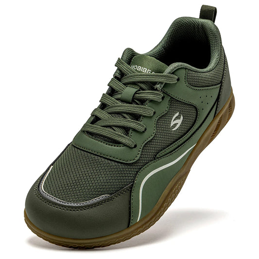 HOBIBEAR Men Wide Toe Shoes Barefoot Walking Sneakers Outdoor Travel Lace-Up Running Shoes for Unisex