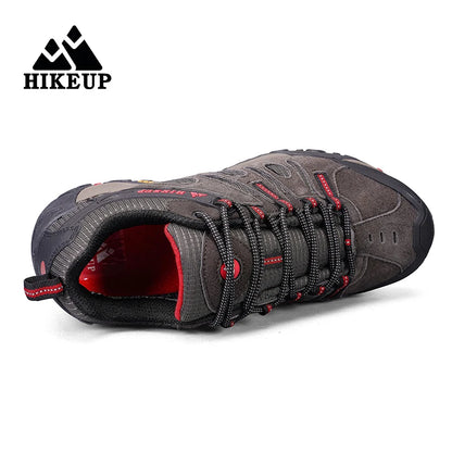HIKEUP pohodniški čevlji za moške, zimski plezalni in treking čevlji za moške, usnjeni, dihalni, za zunanjo uporabo, protizdrsni, športni, delovni čevlji za moške