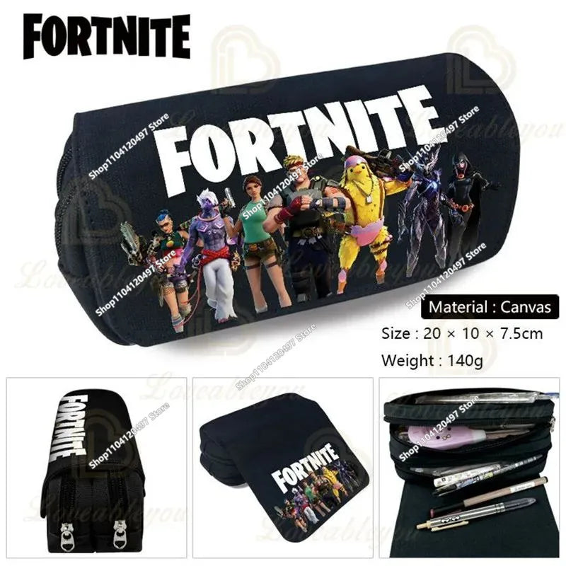 New Fortnite Pencil Case Cartoon Figure Printed Pencil Bags Cute Pencil Cases Boys School Supplies Children Birthday Gifts