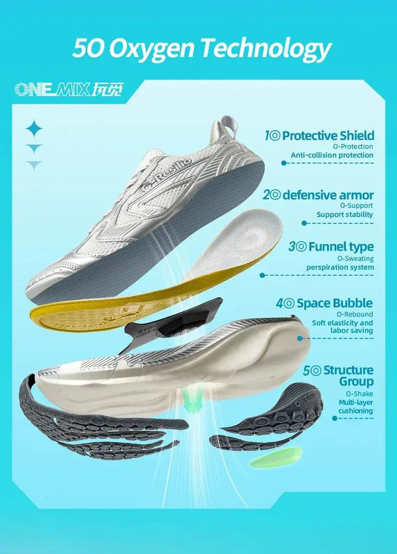 ONEMIX 2026 Lightweight Dad Damping Sneakers Men Cushioning Running Sports Casual Shoes For Women Soft And Elastic 25216