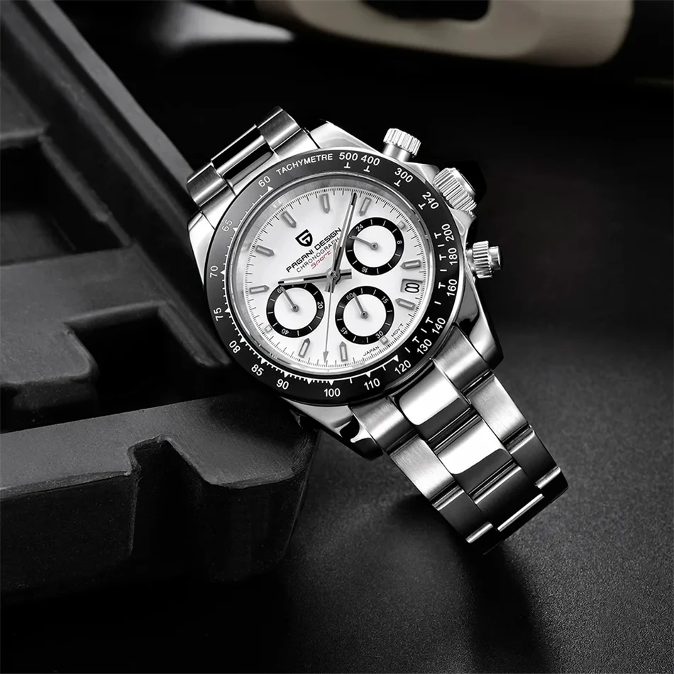 Neue PAGANI DESIGN PD1644 Luxus-Quarzuhr für Herren mit automatischem Datum, sportliche Armbanduhr, 100m wasserdicht, Chronograph, Herrengeschenk