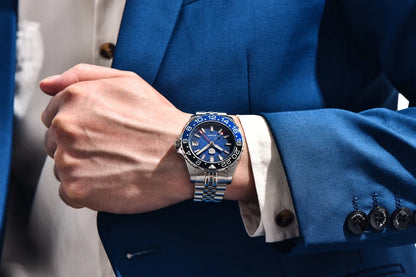 2026 RollsTimi New Men's Watches Luxury GMT Automatic Watch For Men Mechanical Wristwatch AR Sapphire Mirror Luminous Clock NH34