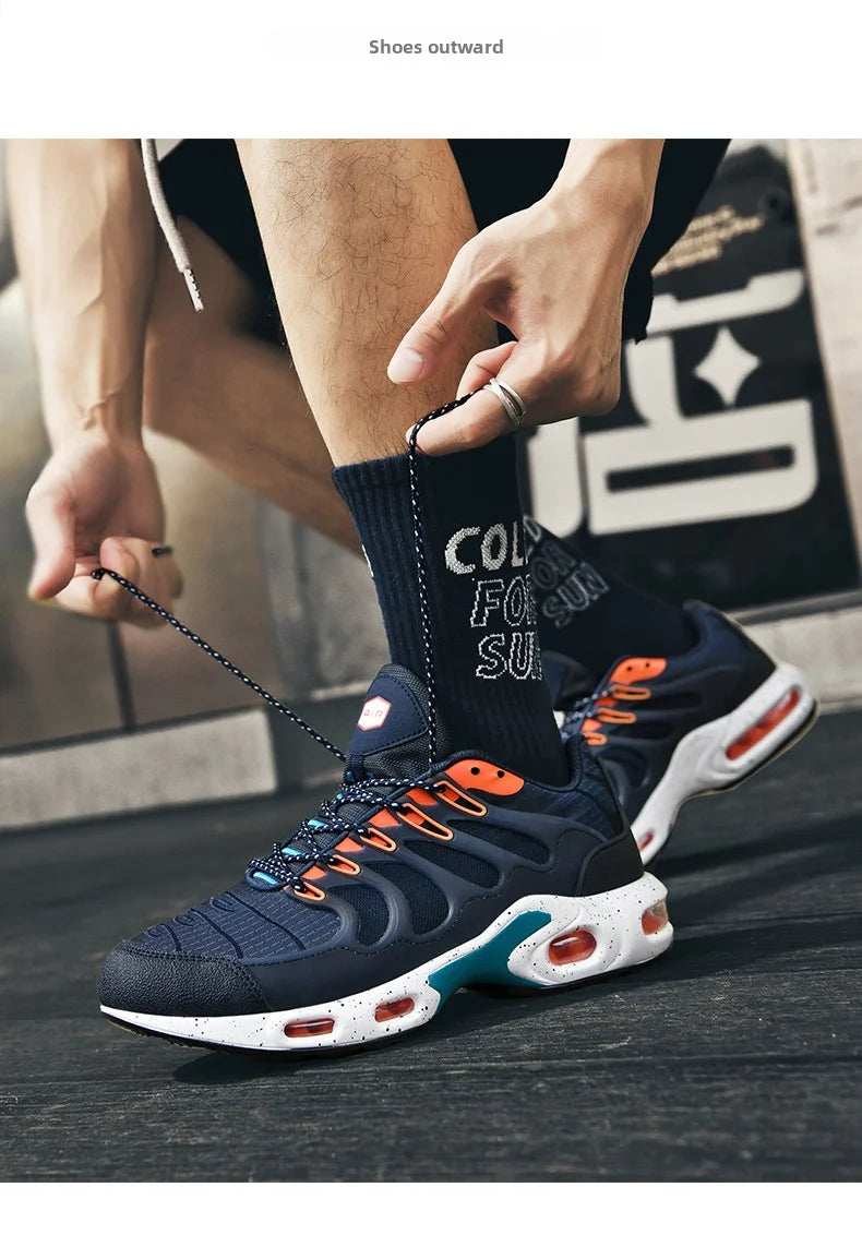 Men's Air-Cushioned Running Shoes Marathon Sports Breathable Lightweight Women's Comfortable Non-Slip Casual Shoes