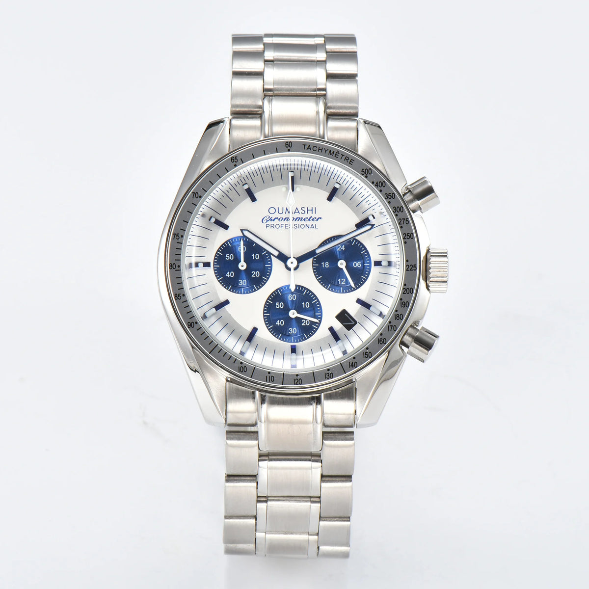 Moons Men's Watch for Man Fashion Quartz Watch Waterproof Chronograph AR Sapphire Glass