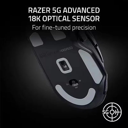 Originální bezdrátová herní myš Razer Basilisk V3 X HyperSpeed s možností přizpůsobení, optický senzor 18K, Chroma RGB a 9 programovatelných ovládacích prvků