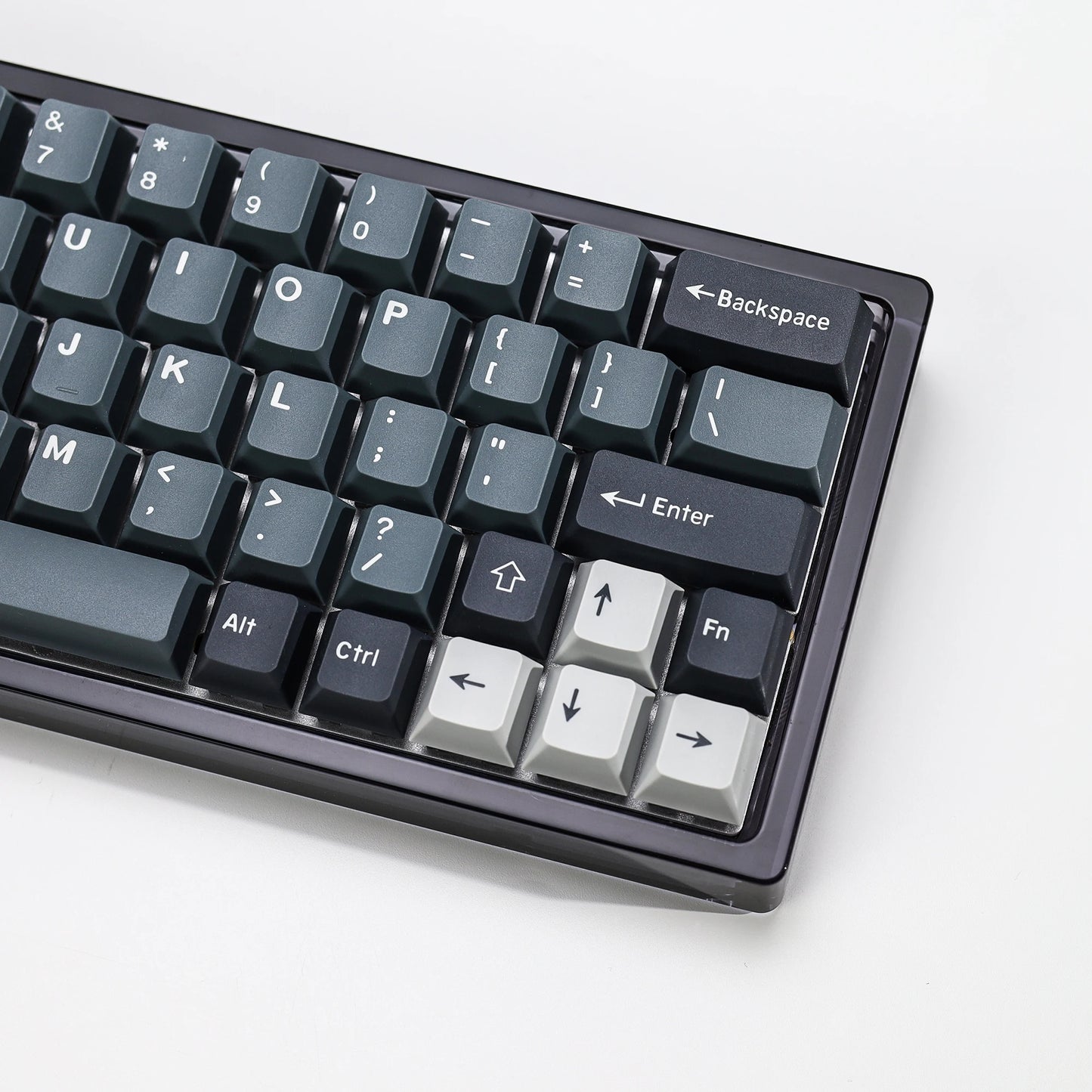 KBDiy 174 Tasten/Set PBT GMK Apollo Tastenkappen, Double-Shot, minimalistisches ISO-Cherry-Profil, für mechanische Gaming-Tastaturen, Tastenkappen für MX