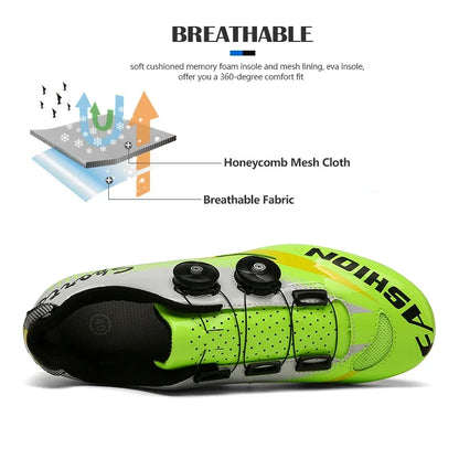 2023 New Road Bicycle Shoes Men Cycling Sneaker Mtb Clits Route Cleat Dirt Bike Speed Flat Sports Racing Women Spd Pedal Shoes