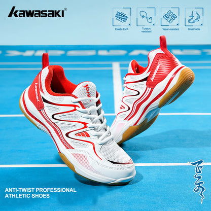 Badmintonschuhe im Retro-Design – Kawasaki Original – Anti-Torsions-Carbon-Einlage – Professionelle Sport-Tischtennisschuhe C32016