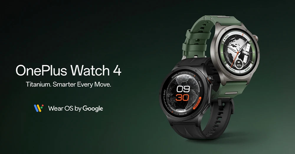 Global version OnePlus Watch 4 Smartwatch 1.5 inches Wear OS by Google Snapdragon W5 up to 16 days Google Wallet Chat with Google Gemini