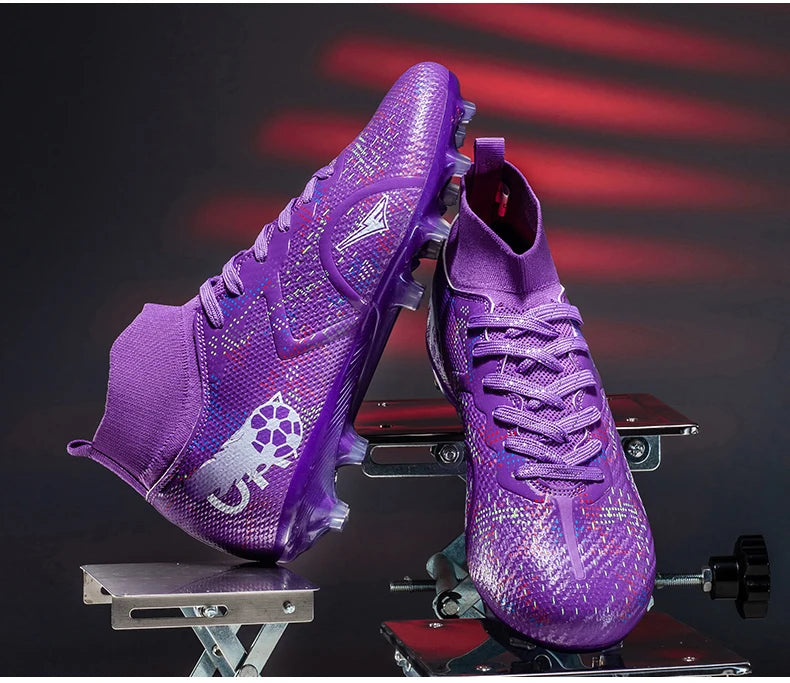 New Men's Football Boots Training Soccer Shoes Breathable Grass Cleats Match Long Spikes Indoor Sneakers Ultralight Drop Shipping