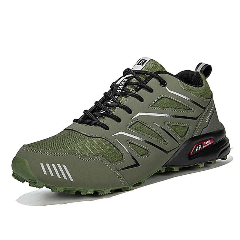 Men's Hiking Shoes Waterproof All-Terrain Outdoor Sneakers Non-Slip for Trekking Camping Tactical Training Outdoor Cycling