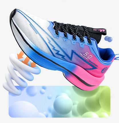 Brand Men's Carbon Plate Running Shoes Soft Cushion Shock Absorbing Sports Shoes Unisex Sneakers Light Anti-Slip Training Shoes