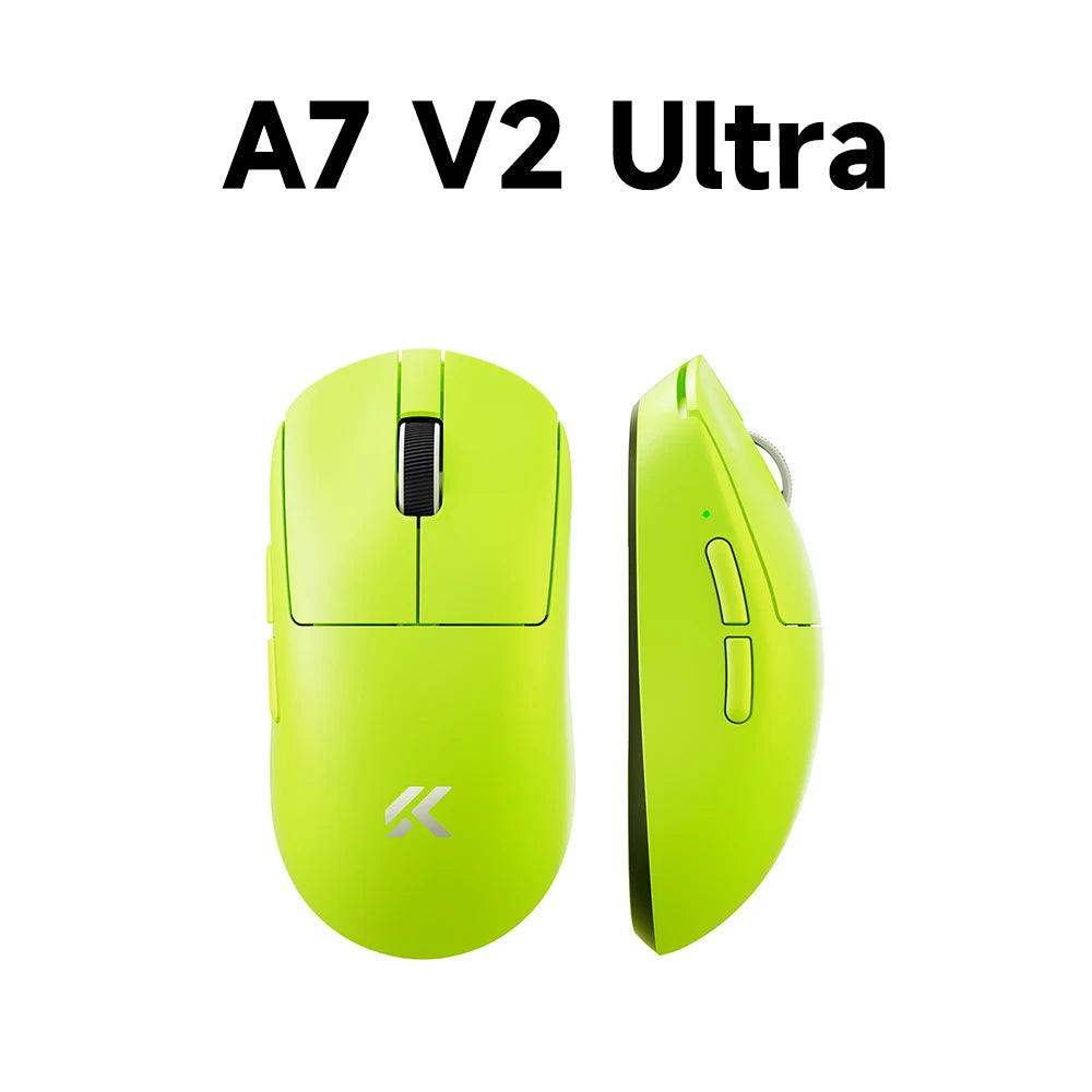 MCHOSE A7 V2 mouse da gaming wireless leggero, doppia frequenza di polling 8,000Hz, PAW3950 TI, mouse per gaming, eSport e ufficio